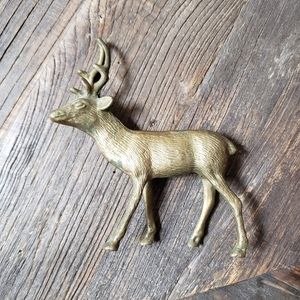 Vintage brass deer